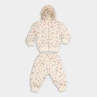 Infants Muted Cream Hoodie Casual Style Jump Suit, ऑफ व्हाइट, small image number null