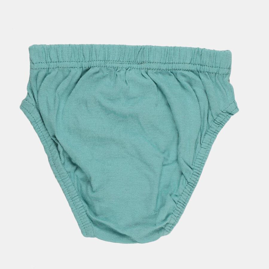 Boys' White Regular Fit Printed Briefs, सफ़ेद, large