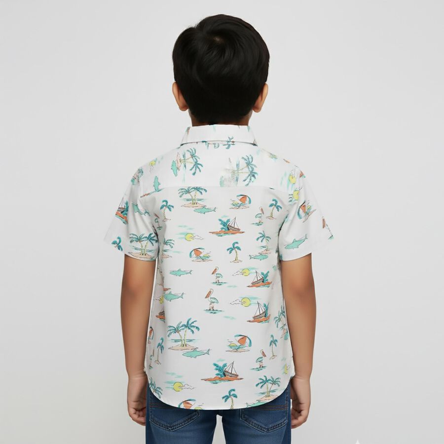 Boys' 100% Cotton Casual Shirt, Light Blue, large image number null