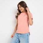 Ladies' Round Neck T-Shirt , Pink, small image number null