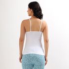 Women's White Cotton Spaghetti Strap Slip, White, small image number null
