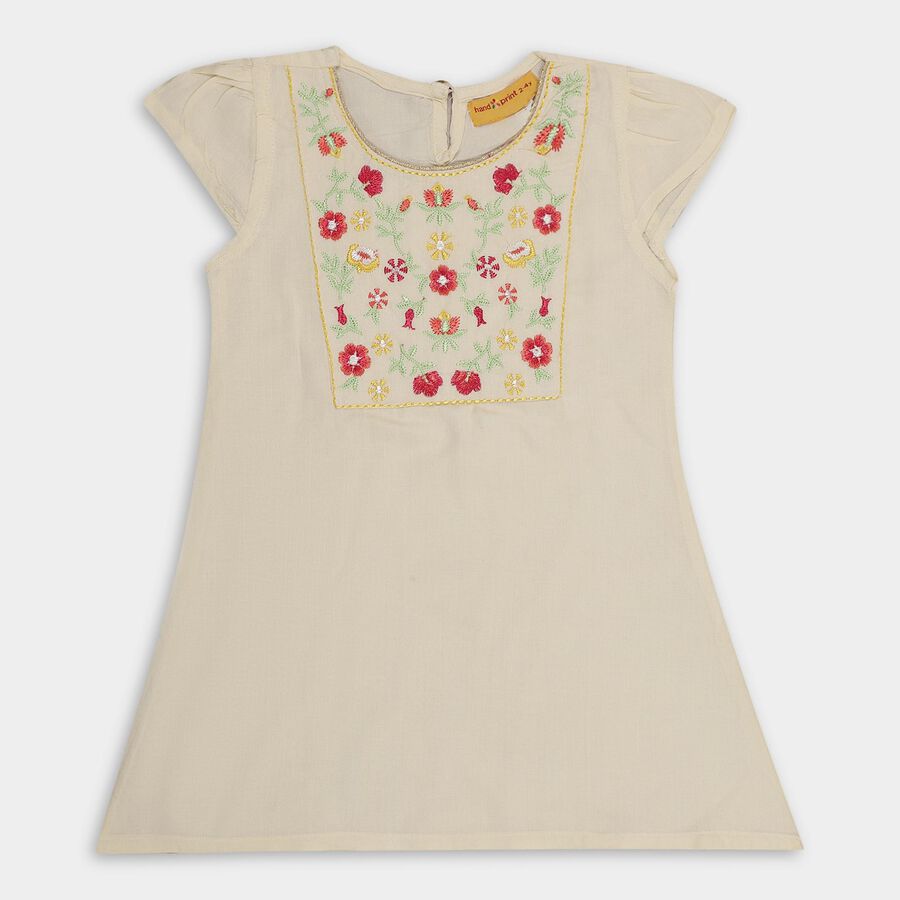 Girls' Blouse, Off White, large