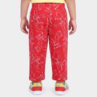 Girls' Pink Straight Fit Printed Capri, गुलाबी, small
