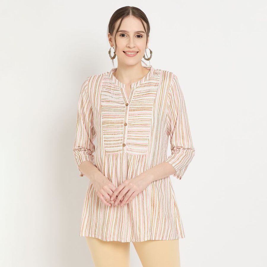 Ladies' Kurta, हल्का गुलाबी, large image number null