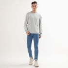 Men's Light Grey Crew Neck Casual T-Shirt, Light Grey, small image number null