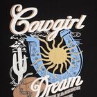 Girls' Jet Black Crew Neck Short Sleeve T-Shirt, Black, small image number null