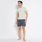 Men's 100% Cotton Boxers, Navy Blue, small