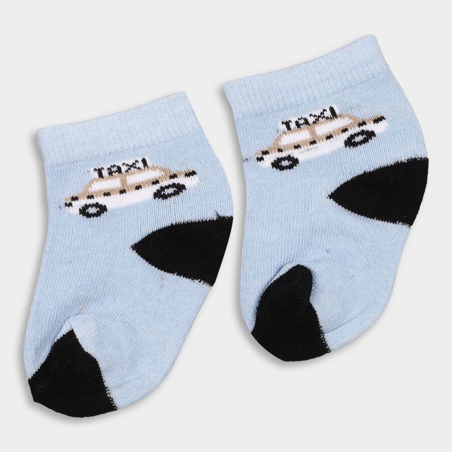 Infant's Socks (Pack of 3), Light Blue, large