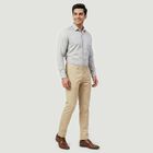 Men's Beige Slim Fit Chino Trousers, गहरा पीला, small
