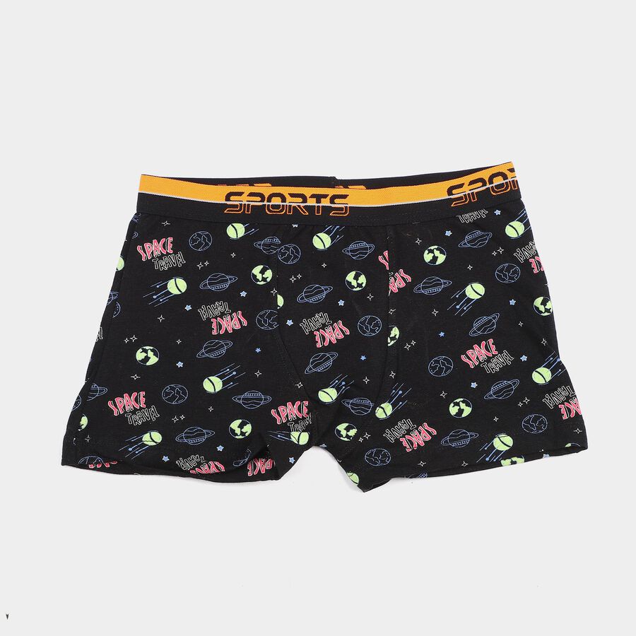 Boys Black Regular Fit Briefs, काला, large