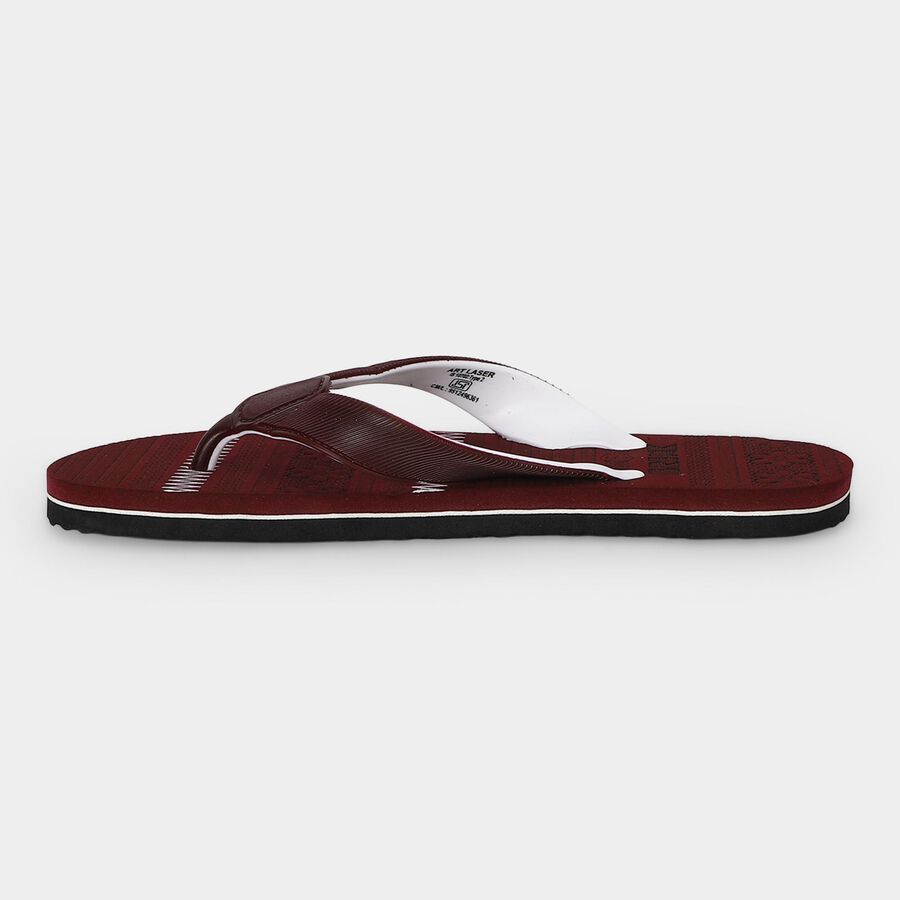 Women's Maroon Thong Strap Flip-Flops, मरून, large