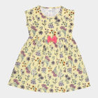 Girls Cotton Frock, Yellow, small image number null