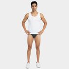 Men's Navy Blue Regular Fit Solid Briefs, Melange Blue, small