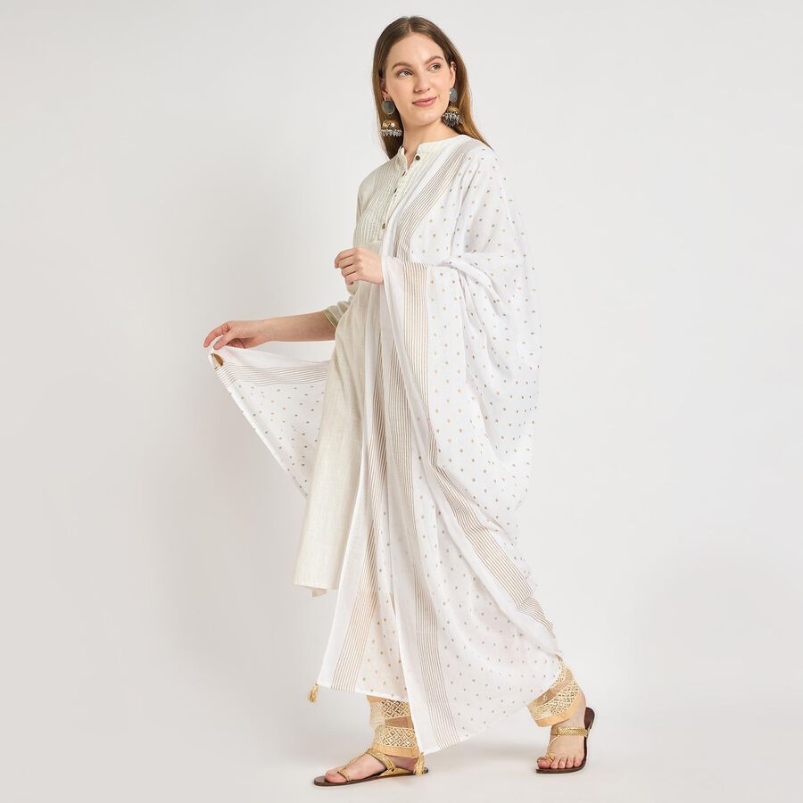 Ladies' Dupatta , सफ़ेद, large image number null