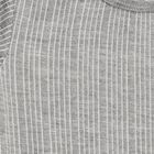 Girls Muted Mauve Pink Round Neck Thermal Upper, Melange Mid Grey, small image number null