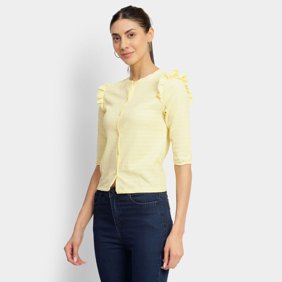 Ladies'  Crop  Top, पीला, large image number null
