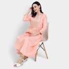 Ladies' 100% Cotton Kurta, Peach, small image number null