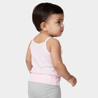 Infants' Soft Baby Pink Cotton Round Neck Casual Vest, Lilac, small image number null