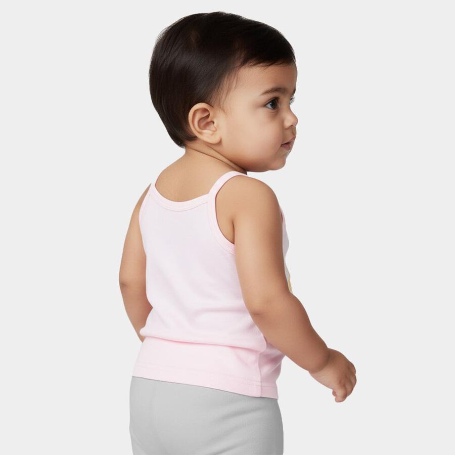Infants' Soft Baby Pink Cotton Round Neck Casual Vest, Lilac, large image number null