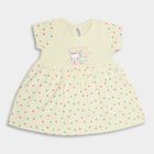 Infant Girls' 100% Cotton Frock, Yellow, small image number null