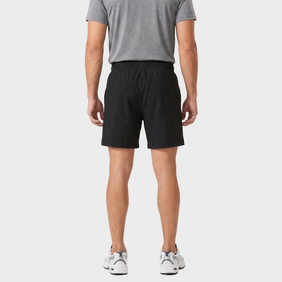 Men's Black Regular Fit Sports Shorts, Black, large