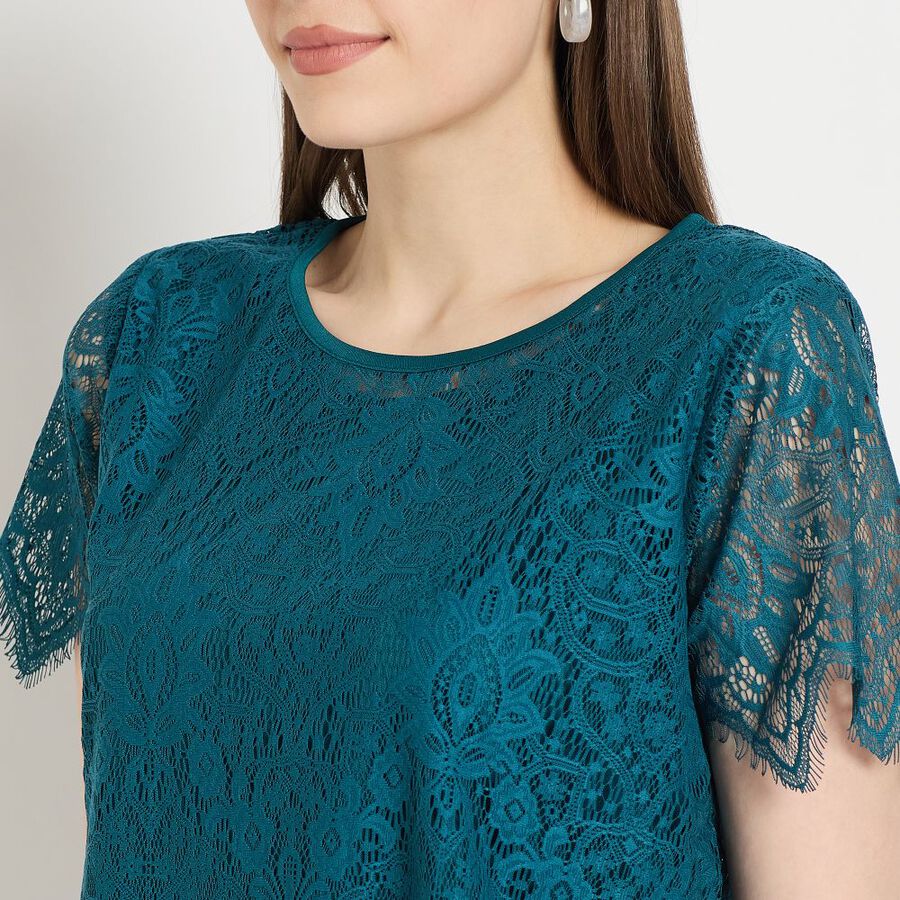 Ladies' Top, Teal Blue, large image number null