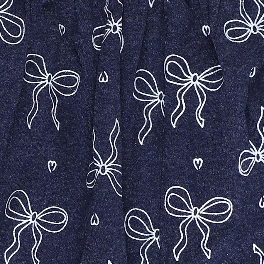 Girls' Navy Blue Regular Fit Solid Capri, Mid Blue, large