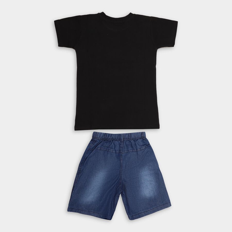 Boys' 100% Cotton Woven Baba Suit , काला, large image number null