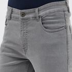 Men's Muted Steel Grey Slim Fit Jeans, Light Grey, small image number null