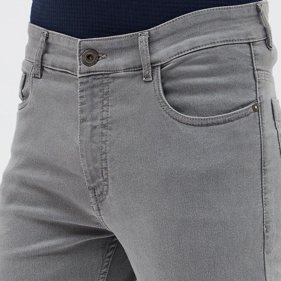 Men's Muted Steel Grey Slim Fit Jeans, Light Grey, large image number null