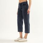 Women's Muted Denim Blue Slim Fit Jeans, गहरा नीला, small