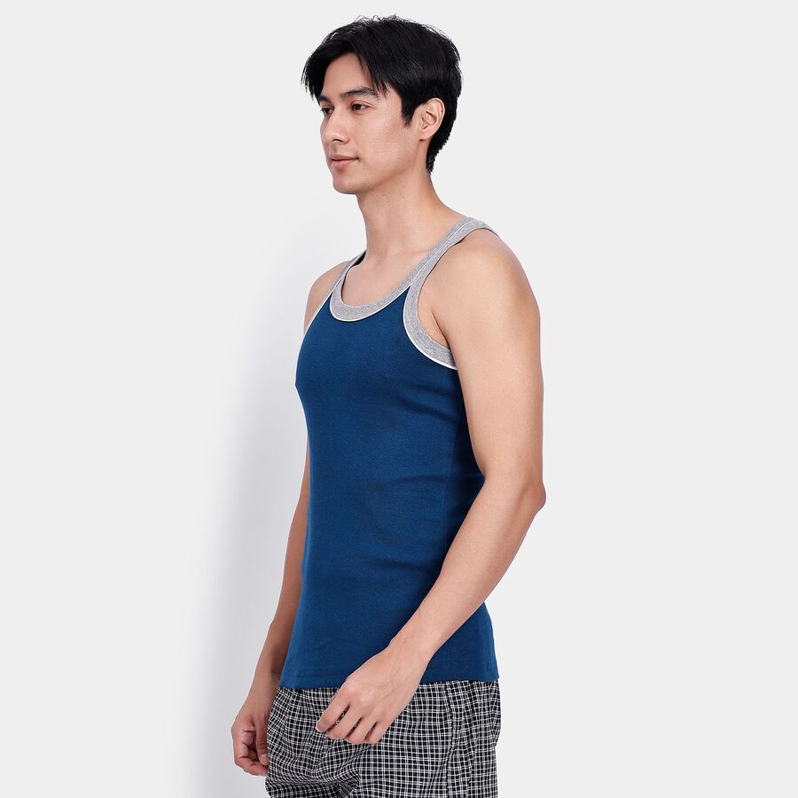 Men's 100% Cotton Gym T-Shirt, Teal Blue, large