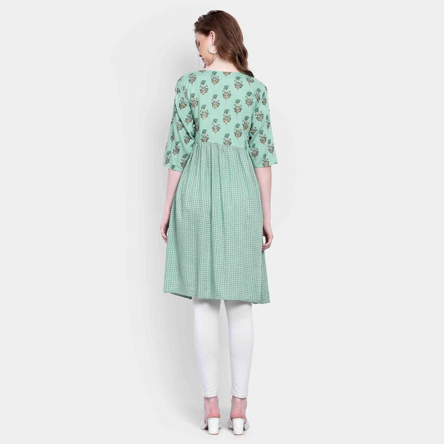 Printed Kurta, Light Green, large image number null