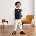 Boys White Cotton Shirt, White, small