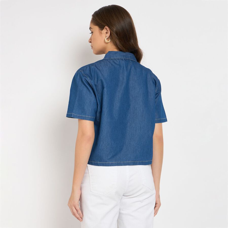 Ladies' Shirt, मध्यम नीला, large image number null