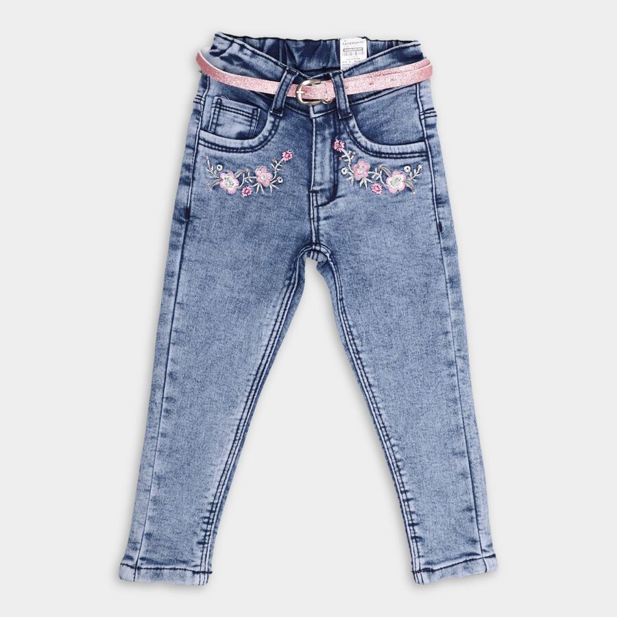 Girl's Jeans , Mid Blue, large image number null