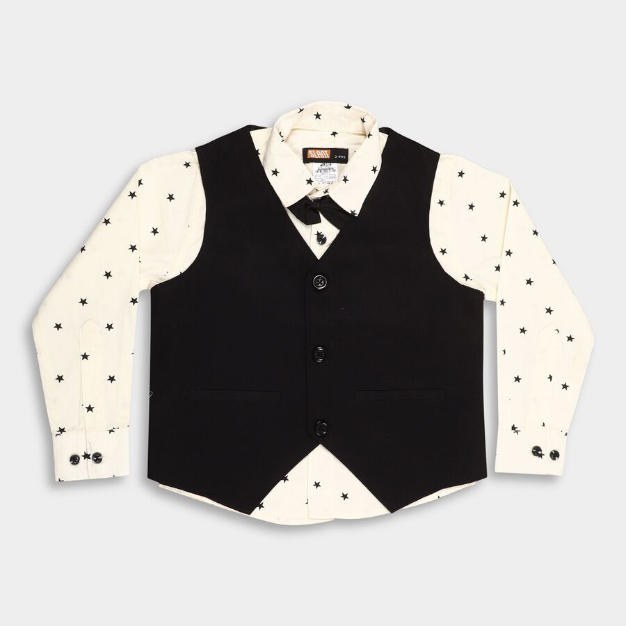 Boys' 100% Cotton Casual Shirt, ऑफ व्हाइट, large image number null