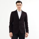 Men's Deep Wine Slim Fit Single-Breasted Blazer, वाइन, small image number null