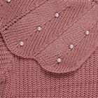 Girls' Dusty Rose Crew Neck Knit Pullover, Light Pink, small image number null