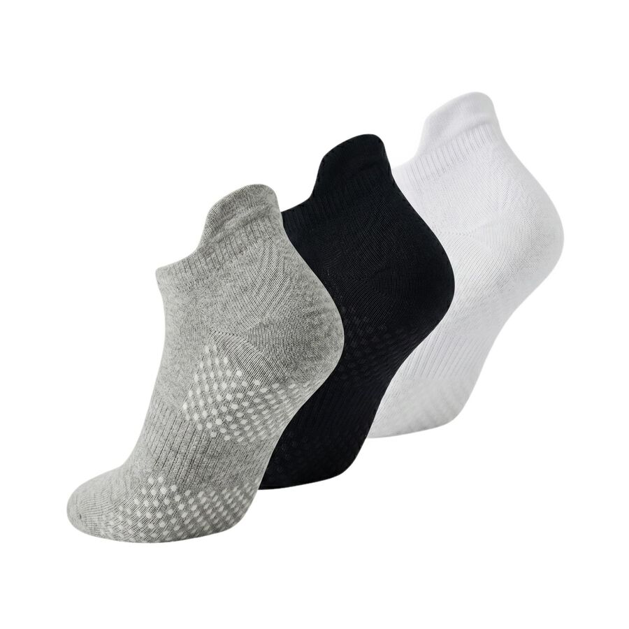 Men's Ankle Length Socks Pack of 3 ( White, Grey, Navy Blue ), नेवी ब्लू, large