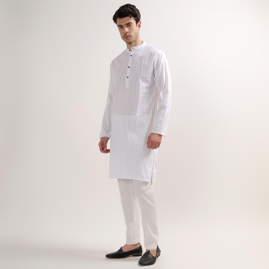 Men's Kurta, White, large image number null