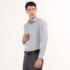 Men's Dark Grey Cut Away Collar Slim Fit Formal Shirt, Dark Grey, small image number null