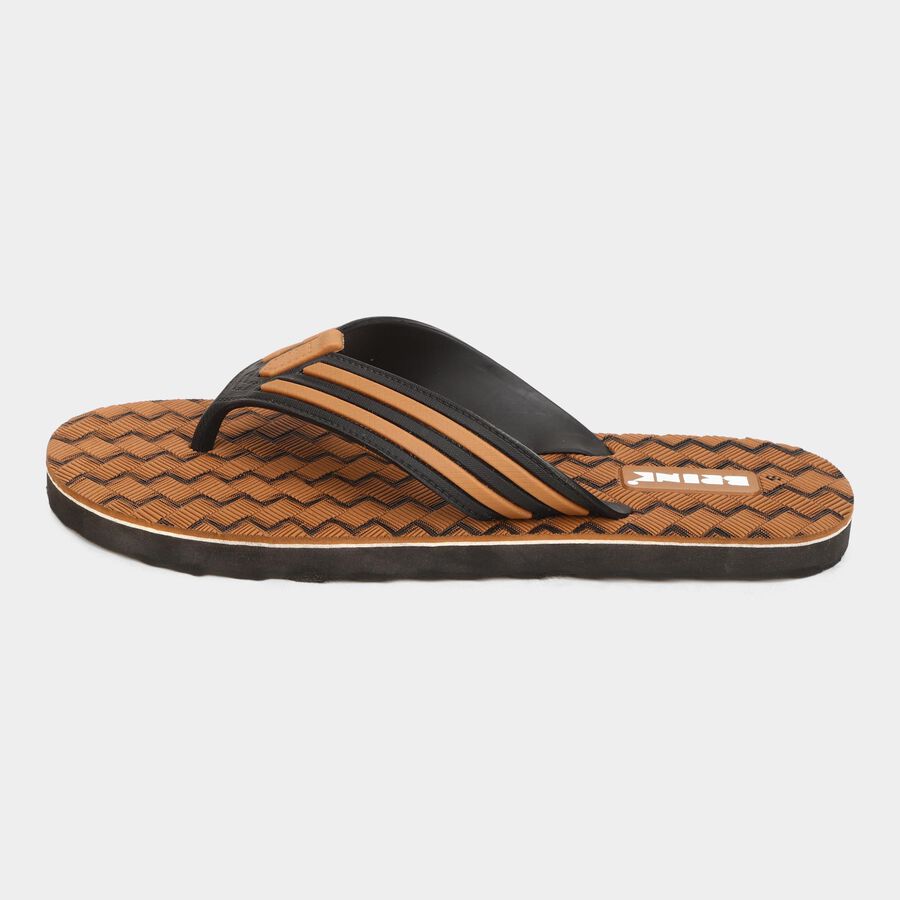 Men's V Strap Slipper, Brown, large image number null