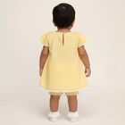 Infants' Soft Yellow Smocked Embroidered Casual Frock, पीला, small image number null