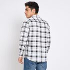 Men's 100% Cotton Casual Shirt , सफ़ेद, small