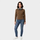 Women's Brown Stand Collar Windbreaker Jacket, भूरा, small