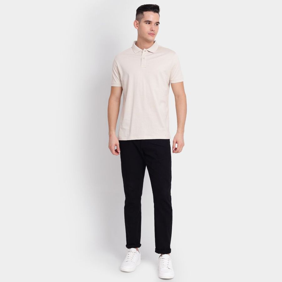 Men's 100% Cotton Collared Half Sleeves T-Shirt, गहरा पीला, large image number null