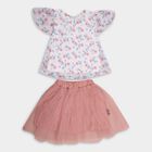 Girls' Top Skirt, ऑफ व्हाइट, small