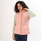 Women's Soft Pink High Neck Casual Jacket, Light Pink, small image number null
