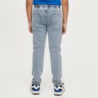 Boys' Light Blue Slim Fit Printed Jogger Jeans, हल्का नीला, small image number null